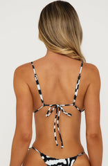 Manon Bikini Top Blurred Noir