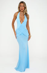 Riviera Rush Maxi Dress Baby Blue