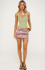 Hard To Miss Mini Skirt Heat Stripe