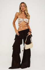 Lumiere Beaded Top Pearl/Gold