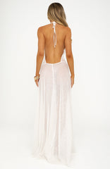 Sundrenched Haze Sequin Maxi Dress Coconut