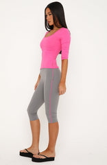 Time Stood Still Capri Pants Charcoal