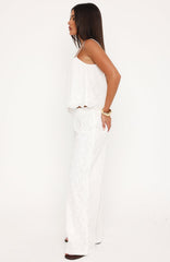 Love Me Or Not Wide Leg Pants White