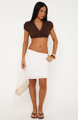 Angel Status Midi Skirt Off White