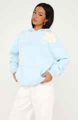 Sunkissed Bloom Oversized Hoodie Blue