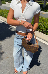 Maeve Low Rise Wide Leg Jeans Light Blue Wash