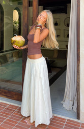 Lost In Your Love Maxi Skirt Cream