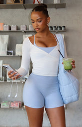 Power Princess Off Shoulder Long Sleeve Top Cream