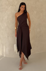Drifting Away Maxi Dress Chocolate