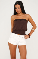 Fresh Cutie Strapless Top Chocolate