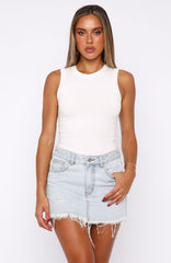 Amelia Denim Mini Skirt Glacier Blue Wash