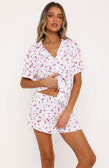 Dreamscape Printed Pyjama Set White Berries