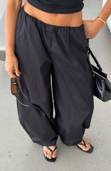 Off The Record Low Rise Pants Black