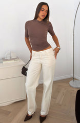 Quiet Crush 3/4 Sleeve Top Mocha