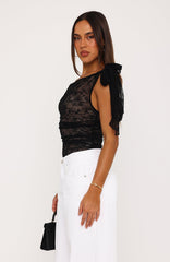 Riviera Nights Lace Top Black