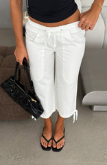 Shop 'Til You Drop Capri Pants White