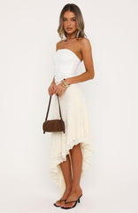 Blushed Baby Midi Skirt Cream