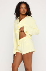Airplane Mode Modal Pyjama Top Lemon