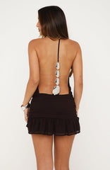 Back To Dazzle Mini Dress Chocolate