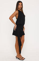 Bad Things Halter Mini Dress Black