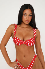 Balia Bikini Top Cherry Polka Dot
