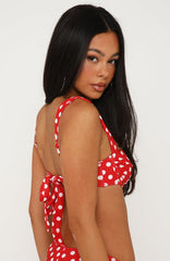 Balia Bikini Top Cherry Polka Dot