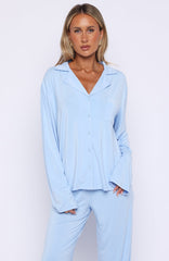 Bridal Party Long Sleeve Pyjama Set Baby Blue