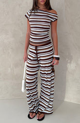 Can't Catch Me Knit Pants Seaside Stripe
