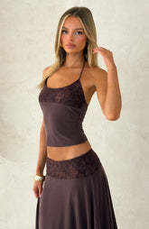 Cool Chaos Halter Top Chocolate
