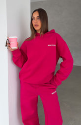 Core Classic Oversized Hoodie Berry