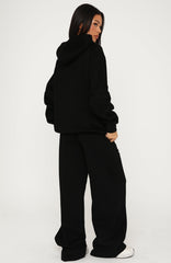 Core Classic Wide Leg Sweatpants Black