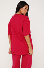 Core Classic Oversized Tee Berry