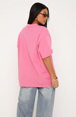 Doing It Better Oversized Tee Pink
