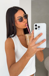 Elara Sunglasses Gold/Chocolate