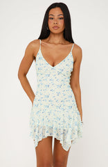 Floating Through It Mini Dress Lemon Blitz