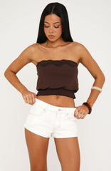 Own Your Magic Denim Shorts Off White