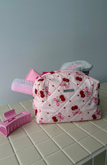 Getting Ready Cosmetic Bag Cherry Bow