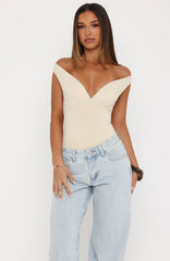 Into The Mix V Neck Bodysuit Bone