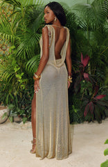 Isola Bella Knit Maxi Dress Gold Rush