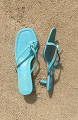 Jarrah Thong Heels Turquoise