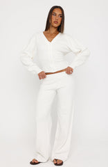 Kassandra Knit Pants Off White