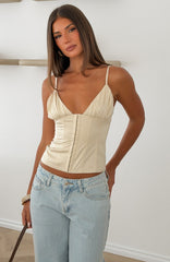 Lasting Forever Satin Bustier Beige