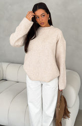 Lavinia Knit Sweater Oat Marle