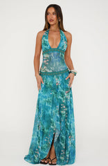 Lights Camera Action Maxi Dress Crystal Tide