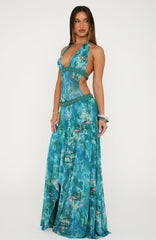 Lights Camera Action Maxi Dress Crystal Tide
