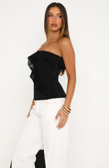 Little Flirt Strapless Bustier Black