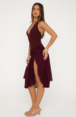 Look Twice Midi Dress Plum