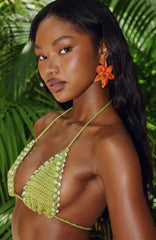 Lucas Earrings Orange/Gold
