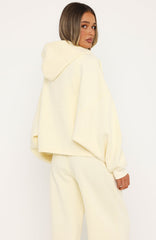 Never Missed Oversized Slouch Zip Front Hoodie Butter
