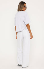 Never Missed Wide Leg Sweatpants Grey Marle